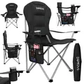 24MOVE® Campingstuhl Klappstuhl Camping Outdoor Angelstuhl gepolstert faltbar