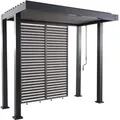 MWH Grillzebo Pavillon mit Lamellenwand Aluminium 259,5x154x240 cm - Iron Grey