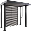 MWH Grillzebo Pavillon mit Lamellenwand Aluminium 259,5x154x240 cm