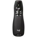 Logitech Wireless Presenter R400, Plug&Play, integrierte Präsentationstasten, roter Laserpointer mit LED-Anzeige
