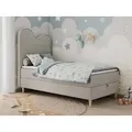 Boxspringbett, Einzelbett für Kinder, Jugendbett mit Matratze - FLOW - 90x180cm - Beige - H3 - Beige