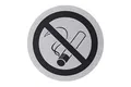Metafranc Klebeschild Symbol: Rauchverbot - Ø 75 mm - Aus Aluminium - In moderner Edelstahl-Optik - Selbstklebende Rückseite / Beschilderung / Infoschild / Warnhinweis / Verbotsschild / 507210
