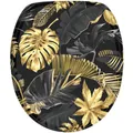 Sanilo WC-Sitz "Golden Leaves", mit Absenkautomatik Golden Leave, Gold, Oval - goldfarben