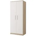 Möblo Drehtürenschrank, Sonoma Eiche, Holzwerkstoff, Rechteckig, 80x193x50 cm, Schlafzimmer, Kleiderschränke, Drehtürenschränke