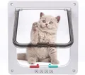 Sailnovo Katzenklappe 4-Way Magnetic Lock hundeklappe Haustiertüre Cat Flap 19 * 20 * 5.5cm Dog Cat Pet Door Flap Easy Install with Telescopic Frame with Heavy Duty Quiet Magnetic Frame, M weiß…