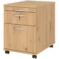 bümö Rollcontainer, Wildeiche, Holzwerkstoff, Nachbildung,Eiche, 3 Schubladen, 42.8x59x58 cm, FSC Mix, Arbeitszimmer, Container