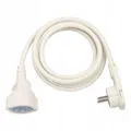 Verlängerungskabel 2m Weiß Flachstecker Einzelstecker Einzelsteckdose