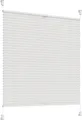 Sonello Plissee Klemmfix ohne Bohren 45cm x 120cm Weiß Faltrollo Plisseerollo Jalousie für Tür & Fenster Blickdicht Sichtschutz Sonnenschutz Fertifplissee Rollo