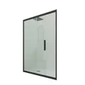 PORTA DOCCIA SCORREVOLE IN PVC KLARGLAS SCHWARZ PROFIL 110 CM MOD. DECO