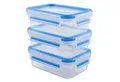 Emsa Frischhaltedose CLIP & CLOSE Frischhaltedosen 3er Set, 3 x 1,0 L