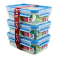 emsa 508558 Frischhaltedose CLIP & CLOSE, 3er Set, 1,0 Liter, blau