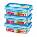 Emsa Clip & Close 3er Set Frischhaltedosen 1 L Brotdose Frischhaltebox Box