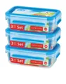 Emsa Clip & Close 3D 3er Set 1,0 L Vorratsdose Frischhaltedose Brotdose Brotbox