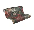 A.S. Création PintWalls Vliestapete mit Blumen-Motiv Rosen 0,53 x 10,05 m - Blumentapete in Rot Grün, Tapete Floral - 385091