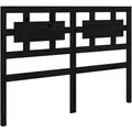 vidaXL Kopfteil Schwarz 125,5x4x100 cm Massivholz Kiefer 818034