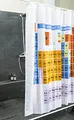 Duschvorhang Badewannen-Vorhang; Wasserdichter, Waschbarer Anti-Schimmel Badvorhang aus 100% Polyester für Badewanne & Duschwanne; Periodensystem der Elemente für Breaking Bad Fans (Periodensystem)