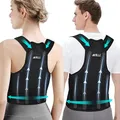 Rückenstützgürtel Rücken Geradehalter Haltungskorrektur Damen: Verstellbare Haltung Korrektur Gurt für herren - Atmungsaktive Back Posture Corrector - Verstellbare Gerade Haltungstrainer Schwarz XL