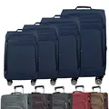 Koffer 3090 Stoffkoffer 4-Rollen Trolley Koffer Reisekoffer Tasche Reisetasche