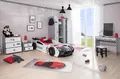 Aileenstore Kinderzimmer Komplett Set Jugendzimmer Kindermöbel 5 teilig mit Autobett Police (ohne Matratze)