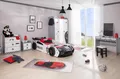 Aileenstore Jugendzimmer-Set Police, (5-tlg., Komplettset 5 teilig mit Autobett, Lattenrost, Heckspoiler, LED)