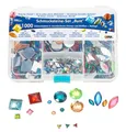 KREUL Schmucksteine-Set "Bunt" 1000 Stück Textilsteine in Box