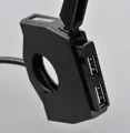 Daytona USB-Buchse Slim-Mount USB-Slim-Mount 2x Typ-A SW 2x 12W