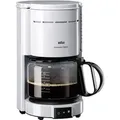 Braun KF47 Kaffeemaschine Weiß 1000 W Leistung Fassungsvermögen Tassen=10 Warmhaltefunktion