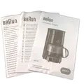 Braun Filterkaffeemaschine Kaffeezubereitung KF 471 Edelstahl Weiß 12 Liter Eleg