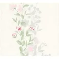 Profhome Vinyltapete 372661-GU Blumen Tapete matt grün rosa grau 5,33 m2, leicht strukturiert, botanisch, geblümt, matt, (1 Rolle, 5,33 qm), Vinyltapete auf Vliesbasis, grün, rosa, grau grün 0.53 m x 10.05 m