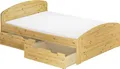 Funktionsbett Doppelbett 3 Bettkästen 140x200 Seniorenbett Massivholz Zuebehör wählbar V-60.50-14Rollrost und Matratze inkl.