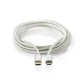 2m USB 2.0 TYP C Stecker - Micro B Stecker I Kabel I Alumium Nylon Geflecht  24K