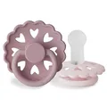 FRIGG Fairytale Schnuller 2 Packung | Silikon Schnuller | BPA-Frei | Hergestellt in Dänemark | Symmetrischer Sauger in Kirschform| (Twilight Mauve/White Lilac, Größe 2 (6-18 Monate))