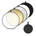 Licht Reflektor 5 in1 Fotografie Reflector 80cm Rund Diffusor Fotografie Falt...