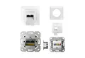ProfiPatch ProfiPatch Netzwerkdose Unterputz Cat6A 500MHz 2-Port Input horizontal Netzwerk-Adapter