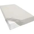 BIBERNA Premium Jersey-Elasthan Spannbettlaken für Boxspringmatratzen (Hellgrau, 140 - 160 x 200 - 220 cm)