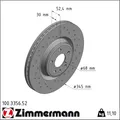 2x Zimmermann 100.3356.52 Bremsscheibe für AUDI PORSCHE A5 A4 B8 A6 C7 A7 Q5 MA