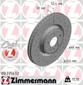 2x Bremsscheibe innenbelüftet 100.3356.52 ZIMMERMANN für AUDI PORSCHE