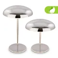 LED Tischlampe Kabellos Akku Lampe IP44 Dimmbar Bar Tischleuchte 30,5 cm Chrom