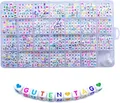 810 Stück Bunten Acryl Würfelperlen BuchstabenPerlen DIY Schmuck Basteln