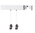 SOFT-RAIL Bilderschienenset Galerieschiene 2 Meter (1 x 2 m) COMFORT, Wandmontage, inkl. Montagematerial, Seile und Haken