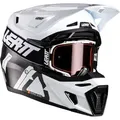 Leatt 9.5 Carbon V26, Motocrosshelm - Carbon/Schwarz/Weiß - L