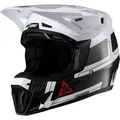 Leatt Motocross-Helm-Kit mit Brille Moto 9.5 V26 Carbon/Weiß