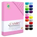 Camry Spannbettlaken 180x200cm - 200x200cm Hellrosa Baumwolle Bettlaken Jersey Spannbetttuch Oeko-Tex