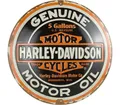 Nostalgic-Art Metallschild Blechschild 35 cm Rund - Harley-Davidson - Genuine Motor Oil