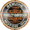 Nostalgic-Art - Blechschild 35 cm Rund - Harley-Davidson - Genuine Motor Oil