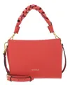 Coccinelle Leder Umhängetasche Schultertasche Boheme Grana Double Crossbody Double Grainy Leather Grena. Red/Rosew hellrot