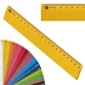 Metrie™ Lineal 20 cm – Holzlineal | Dunkelgelb | Klein & Handlich | Für Grundschule, Schule & Büro, Zeichnen, Handwerker, DIY | Hergestellt In Der EU | 1 Stück | SCHOLAR