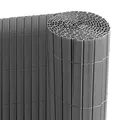 Ribelli® PVC Sichtschutzmatte mit Steg, extra stabil Sichtschutzzaun Sichtschutz Zaun Balkon Windschutz (120 x 500 cm, anthrazit)