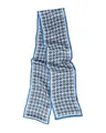 MayTree Seidentuch schmal beidseitig, Pattern blau, 16 x 145 cm, Sommerschal, alljährig, (Stück), Seidentuch 100% Seide