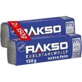 RAKSO Edelstahlwolle Banderole Sorte Extra-Fein 2 x 150g